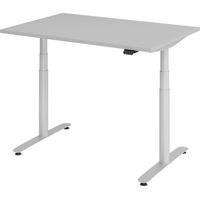 bümö® smarter Schreibtisch "Serie-XDLR" elektrisch höhenverstellbar mit Bluetooth & App-Steuerung 120 x 80 cm in grau