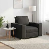Canapé-Sofa Noir 99 x 80 x 84 cm tissu