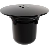 Shower cover, 115mm in diameter, removable ABS drain cover, drains quickly, easy to clean, black.