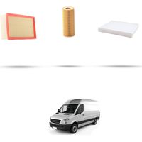 Kit tagliando 3 filtri compatibile con Mercedes Sprinter II (906) 316 115kw Dal 2008