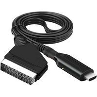 Câble péritel vers HDMI-Adaptateur péritel vers HDMI-Convertisseur audio vidéo péritel tout en un vers HDMI 1080p/720p