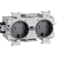 enchufe de pared Hager gs20019011 2 tomas IP20