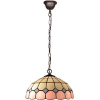 Deckenpendelleuchte mit Kette und Lampenschirm, Durchmesser 30 cm, Pink-Serie
