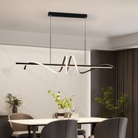 Moderne Pendelleuchte schwarz 54w led hängeleuchte 90cm hängelampe dimmbare 3000-6500k Höhenverstellbar 100cm für Esszimmer Küche Wohnzimmerfür Esszimmer,Schlafzimmer