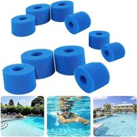 10er-Pack Schwammkartuschen für Bestway-Poolfilter, Typ VI für Schwimmbecken, kompatibel mit Bestway 58383-Filtern, wiederverwendbar