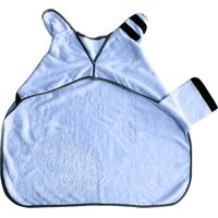 Peignoir pour chien après le bain, peignoir doux pour chiens de petite, moyenne et grande taille, peignoir en microfibre ultra-absorbante, bleu