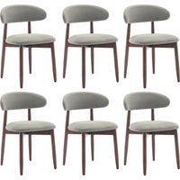 COLAMY 6er Set Esszimmerstühle, robust und elegant, im minimalistischen skandinavischen Stil, ideal für Esszimmer und Küche, Grün