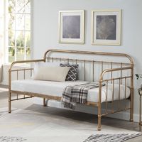 Ickleford Industrial Living Room Bedroom Metal Day Bed Frame