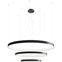 Pendelleuchte Hängelampe Lüster LED Esszimmerleuchte Rind Design schwarz D 110cm