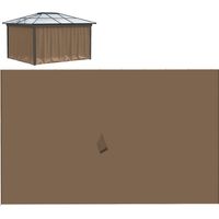 4 Murs Latéraux pour Cenador 3x2 m avec Ganchos Cortinas Marron