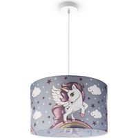 Paco Home Deckenlampe Kinderzimmer Pendelleuchte Babyzimmer Feuerwehr Straße Polizei E27 Pendelleuchte - Weiß, Design 4 (Ø45,5 cm)