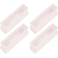Set di 4 protezioni rettangolari in silicone per gambe di sedie e mobili, protezioni per gambe di tavoli contro i graffi