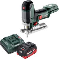 Seghetto alternativo a batteria Metabo ST 18 LT 130 BL 18 V 130 mm senza spazzole + 1x batteria LiHD 5,5 Ah + caricatore
