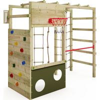 Struttura di arrampicata per bambini Fatmoose CleverClimber Club in verde oliva