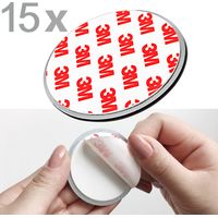 NEMAXX® Soporte Magnético para Detectores de Humo 15 Unidades – Soporte Magnético Autoadhesivo Ø 60 mm – Instalación Rápida y Segura sin Taladrar ni Atornillar – Para Detectores de Humo y de Incendios