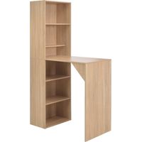Vidaxl – Table de bar avec armoire en chêne 115x59x200 cm – Design contemporain pour petits espaces – Construction robuste et facile à nettoyer