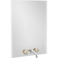 Espejo 3 agujeros 80 cm + mezclador de lavabo empotrado 3 agujeros JACOB DELAFON Grands Boulevards suavidad mineral y cromo
