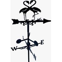 Girouette de toit style flèche modèle Couple de cigognes avec support universel