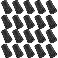 20 Pieces Hiking Poles Rubber Tip, Replacement Cane Tip, Rubber Crutch Tips Tip Crutch Protector For Trekking Walking Poles