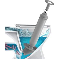 Ventouse WC, Deboucheur Canalisation Professionnel Déboucheur de Toilettes à Pression Caoutchouc Pompe Deboucheur Canalisation, pour Déboucher les Toilettes,Lavabo,Baignoire,Drain de Sol,Evier(Gris)