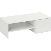 TABLE polyvalente à rangement double en bois blanc 110L x 52W x 36H cm
