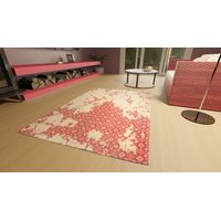 Tapis vintage Comet - Tapis vintage - 180x120cm, Rectangular - 100% Viscose - Tufté main - Rouge