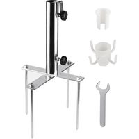 Pied de Parasol Socle pour Parasol Environ Ø29-41mm, Support de Parasol Amovible, Réglable Pied de Parasol, Pieds de Parasol Plage pour Pêche, Jardin, Plage