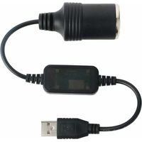 UlisemConvertisseur de Câble USB A mâle vers Allume-Cigare Femelle 12V, Voiture Femelle Convertisseur, Voiture Cigarette Allume Socket pour GPS E-Chien
