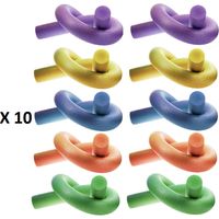 Lot de 10 frites de natation en mousse D 6,5 cm x 160 cm - Multicolores - Livraison gratuite