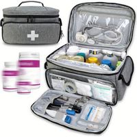 HONORNIC - Trousse de Secours,sac de rangement de médicaments,trousse de premiers secours,trousse médicale d’urgence,pour bouteille de pilule