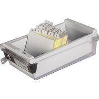 Karteikasten Special Edition 13,3 x 12,3 x 25 cm (B x H x T) DIN A7 quer 800 Karten Polystyrol lichtgrau 1 Stützplatte