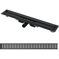 Alca Canaleta Desagüe ducha + rejilla negro 850 (Alcasetblack1)