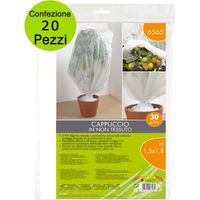 Multipack 20 pz telo di protezione per limoni olivi e magnolie cappuccio in tnt pesante 30 g/mq 1,5 x 1,8 metri