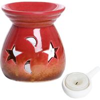 Brûleurs à Huile Essentielle Bougeoir Diffuseur en Céramique avec Porte-Bougie brûleurs à Huile en céramique bougeoir diffuseur ondant parfumé pour bruleur