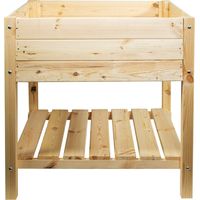 mgc24 Hochbeet Massiv XL 79x79x78cm Kiefernholz natur