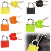 Lntyq 5 Pezzi Lucchetti per Valigie con Chiavi Mini Lucchetti in Colorato Piccolo Bagagli Lucchetto Lucchetto Armadietto Lucchetto Valigia Aereo per Borse da Viaggio Palestra Armadietto