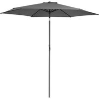 KINGSLEEVE® 3m Tahiti Aluminium Garden Parasol with Cover UV 80+ Protection 300cm Patio Umbrella with Crank Handle And Tilt Large Sun Shade Canopy Shelter Terrace Deck Outdoor Anthracite