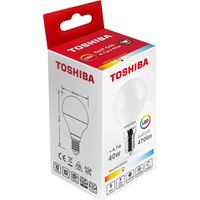 Lampadina Toshiba g45 5W 2700K LED bianco caldo