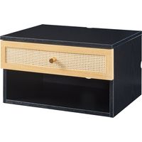 Étagère design intemporel salon chambre meuble de rangement murale 40 x 32 x 23 cm noir