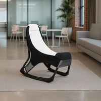 Sedia gaming Rocky con seduta imbottita in rete bicolore nero e bianco