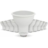 Eclairage Design – Lot de 10 ampoules LED GU10 7.5W – 700 lumens – Blanc chaud 2700K – Angle de diffusion 110° – Durée de vie 20 000 heures