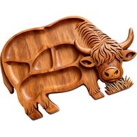 Assiette de départ en plastique-Assiette de boeuf des Highlands