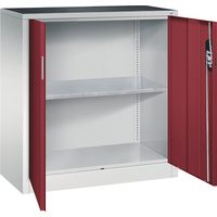 C+P, Armoire d'atelier hauteur bureau à portes battantes,