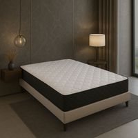 Materasso in lattice 60 Kg/m³ + Poli Lattice 33 Kg/m³ 120x190 x 19 cm Rigido + Cuscino Visco 7 Zone di Comfort - Molto Traspirante