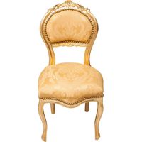 Chaise de cuisine en bois Chaise à manger 92x45x45 cm Chaise rembourrée Fauteuil baroque or Fauteuil Louis XVI Style français