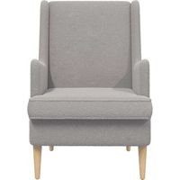 vidaXL Armchair Light Grey Bouclé