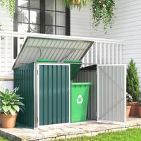 Abri extérieur en acier pour poubelles avec double porte