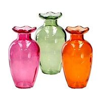 Ad Trend Vaso in Vetro Miles D 7,5 Cm H 13,5 Cm – 3 Colori Assortiti Ideale Ideale Bomboniera 1 Pz