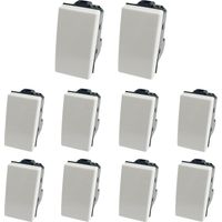 gloca 10er-Set Unipolare Taster 10A 250V Kompatibel mit Matix-Serie