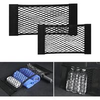 2 stuks opbergnet voor auto, 60 x 25 cm en 40 x 25 cm, elastische opbergtas voor kofferbak, camper, bedrijfsvoertuigen, caravan, 2 stuks